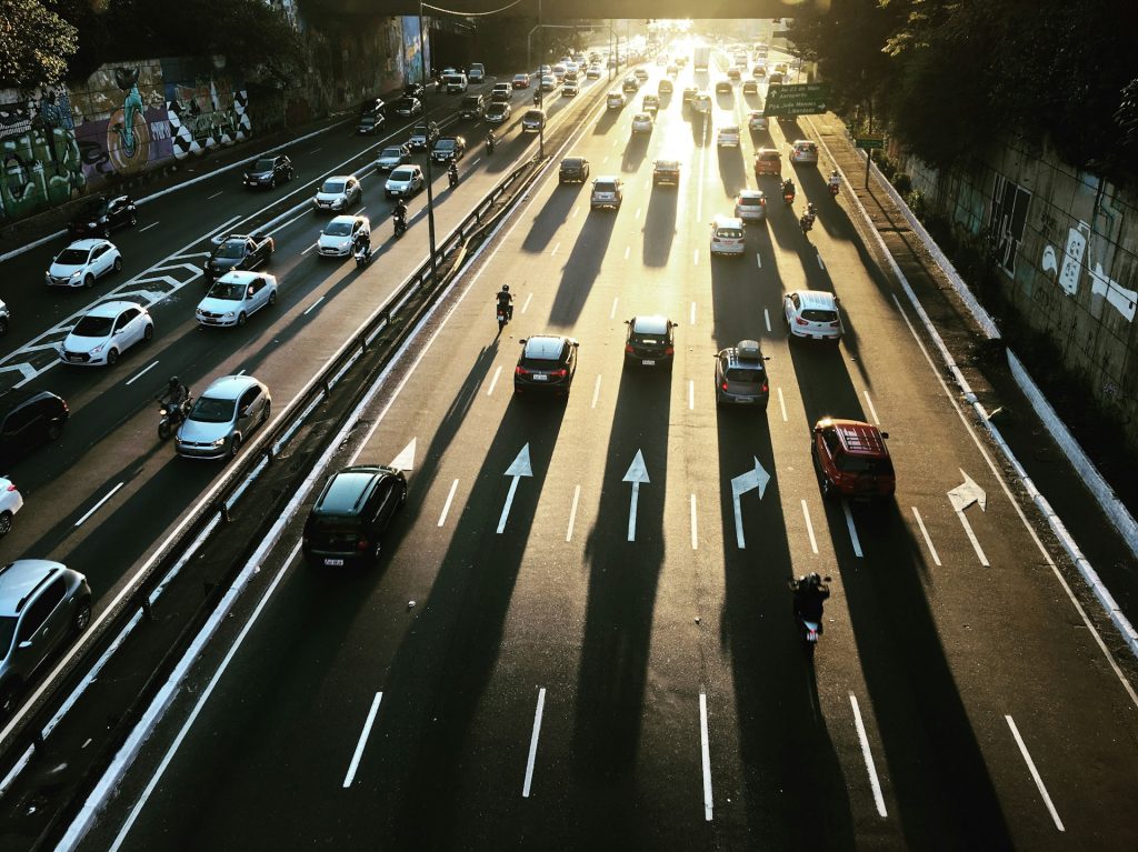 Cars on the highway